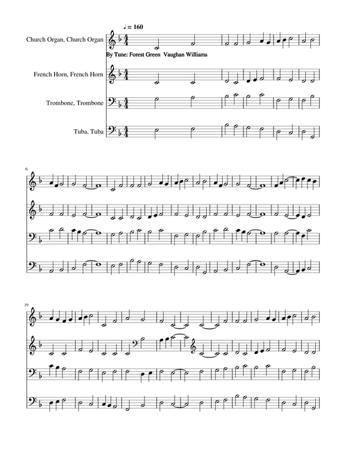 O Little Town Of Bethlehem - Notes On The Carol - "Forest Green" by Ralph Vaughn  Williams in The English Hymnal (1906), page 24.