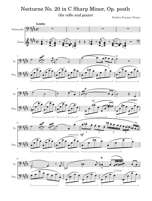 Nocturne No. 20 posth - Chopin