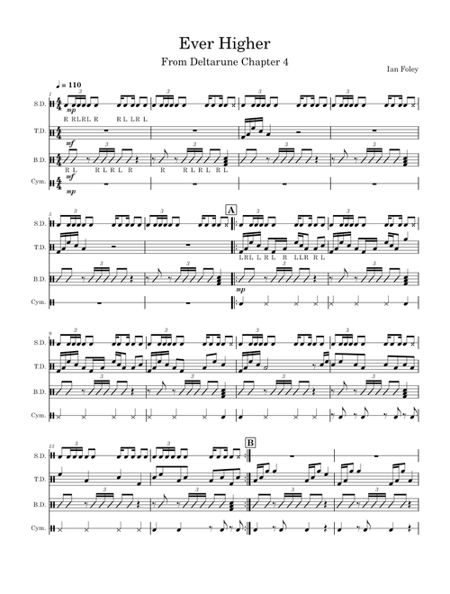 Ever Higher Drumline Arrangement – Toby Fox