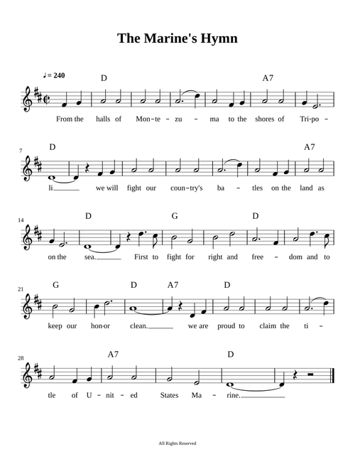 The Marine's Hymn