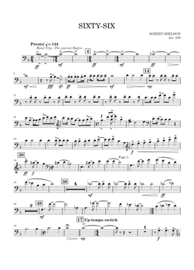 Free Sixty Six -- Robert Sheldon (Trombone 1 Only) by bits53001
