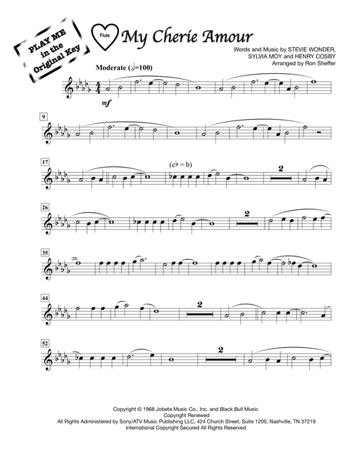 My Cherie Amour (Arr. Ron Sheffer) - Stevie Wonder (Flute Solo)