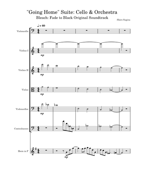 Suite "Going Home" 1st Movement: Cello & Orchestra - Shiro Sagisu (Bleach: Fade to Black)