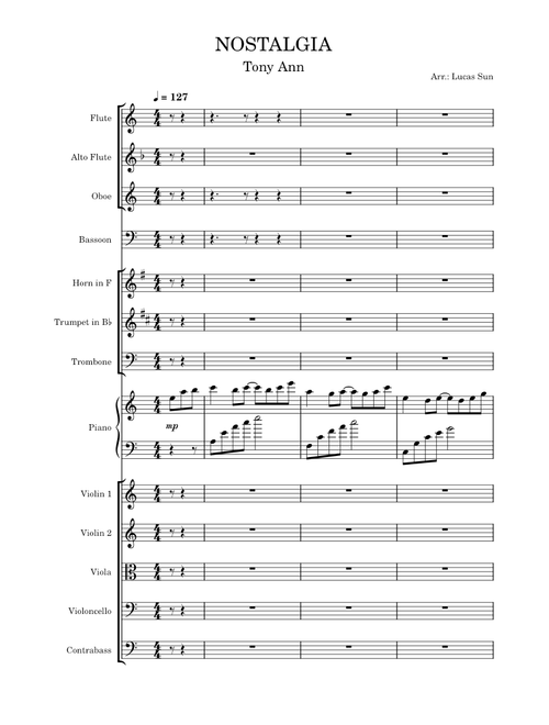 NOSTALGIA – Tony Ann orchestral version