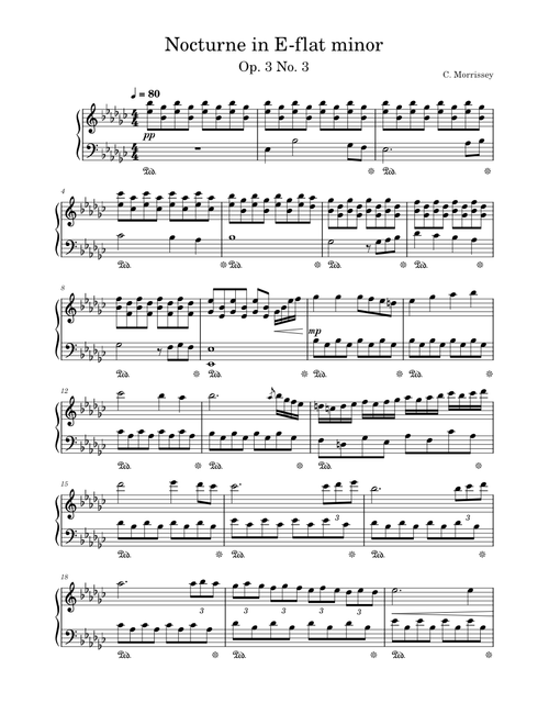 Nocturne in E-flat minor "Dramatic night" Op. 3 No. 3