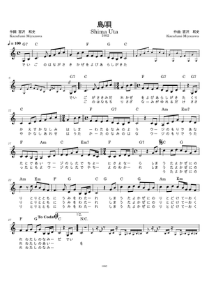 島唄 – Kazufumi Miyazawa ”Shima-uta” for Mandolin Quintet Sheet