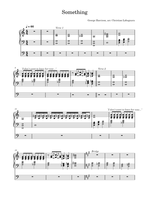Something  – George Harrison The Beatles - Something (Organ part)