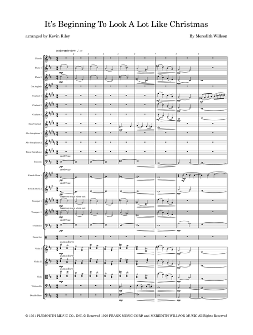 It's Beginning To Look Like Christmas (Arr. Kevin Riley) - Michael Buble (Full Orchestra)