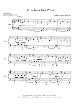 Play Official version of Twin peaks theme Sheet Music by Angelo