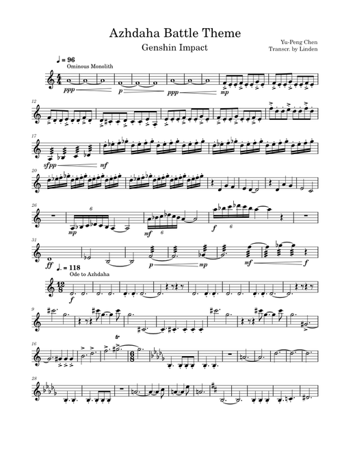 Genshin Impact - Azhdaha Battle Theme (Violin)