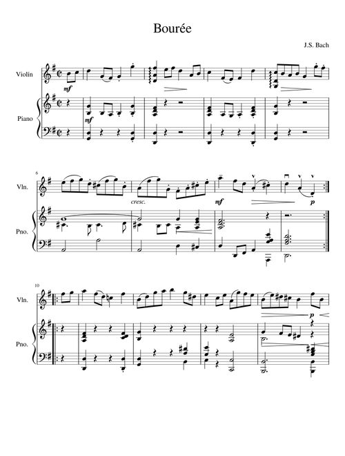 Bourrée J. S. Bach