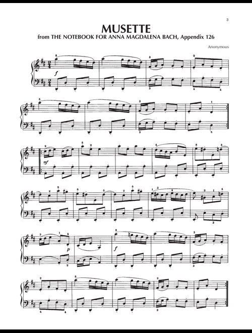 Musette In D Major, BWV Appendix 126 - Notebook for Anna Magdalena Bach (Piano Solo)