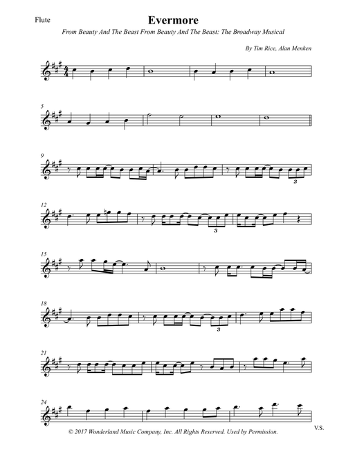 Evermore (Arr. Wesley S. SIlva) - Tim Rice, Alan Menken (Flute Solo)