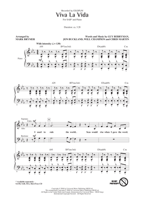 Play Official version of Viva la Vida sheet music by