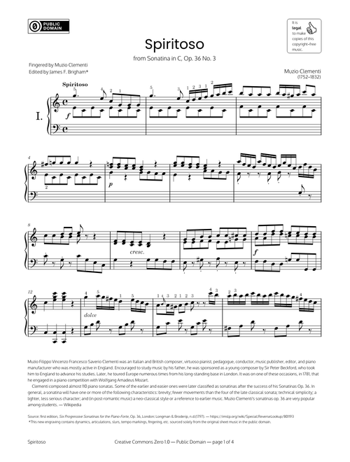 Spiritoso – Clementi – Grade 5 Piano Exam Pieces 2025 & 2026