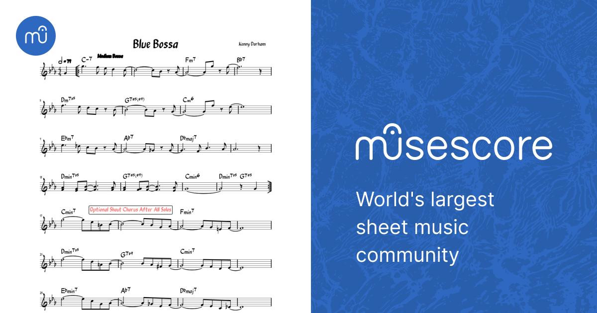 Blue Bossa - Tech Piece Sheet Music with Chords for Piano (Solo