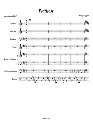 Footloose Sheet Music and Tab for Piano, Trombone, Euphonium