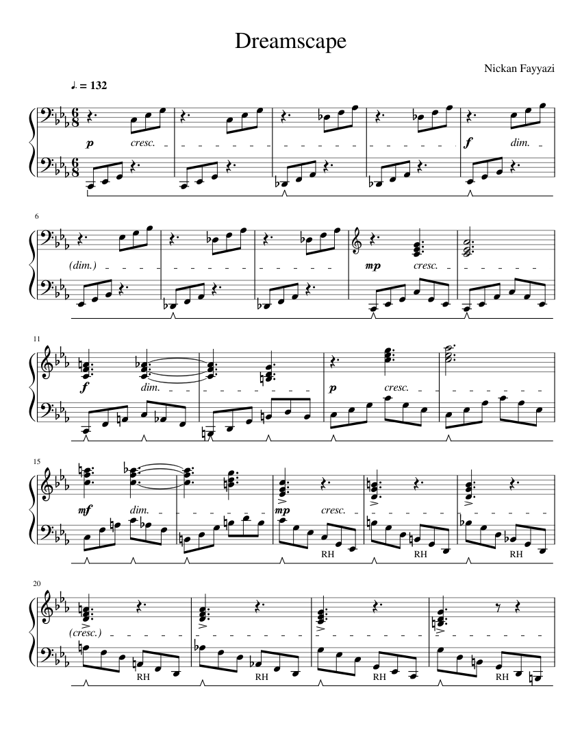 Dreamscape Sheet Music for Piano (Solo) | MuseScore.com