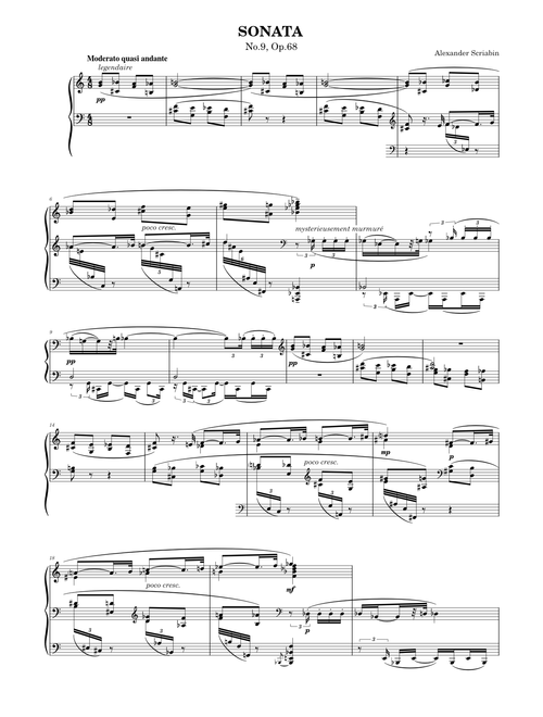 A. Scriabin: Piano Sonata No.9, Op.68