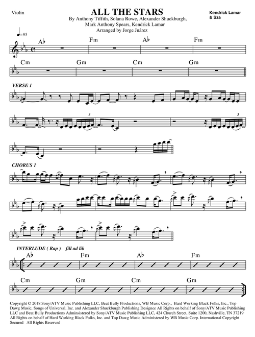 All The Stars (Arr. Jorge Juárez) - Kendrick Lamar and SZA (Violin Solo)