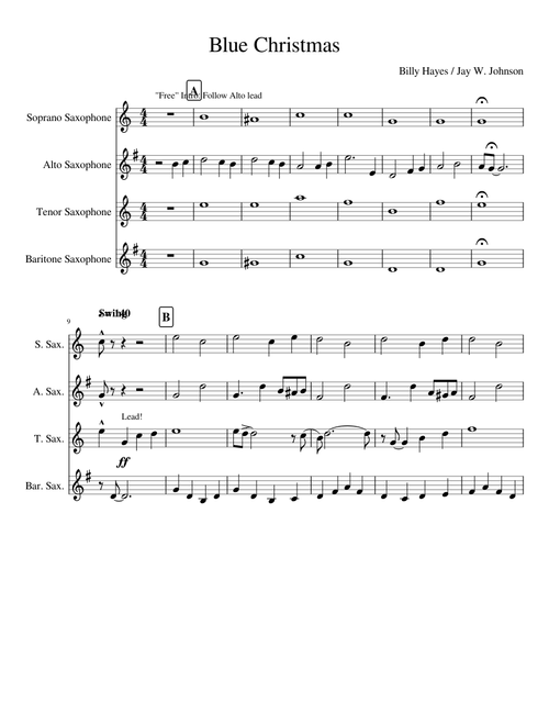 Blue Christmas Sax Quartet