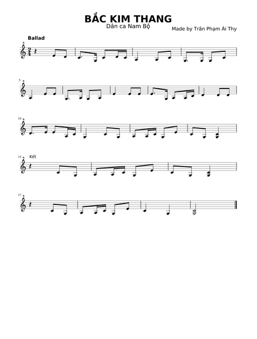 Bắc Kim Thang – Dân ca Nam Bộ