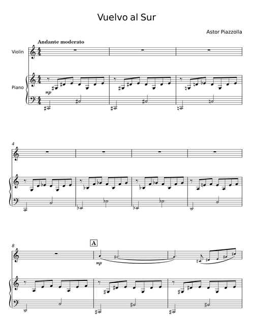 Vuelvo Al Sur - Astor Piazzolla