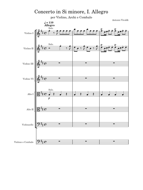 Concerto X in Si minore, RV 580