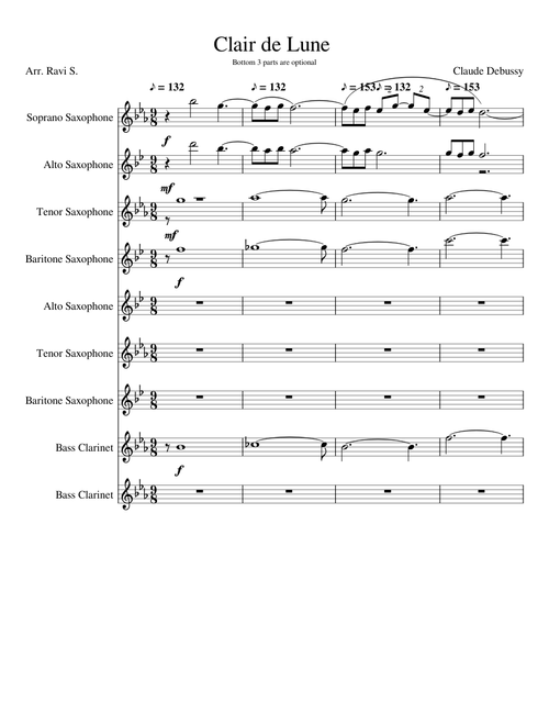 Clair de Lune (Sax Quartet)