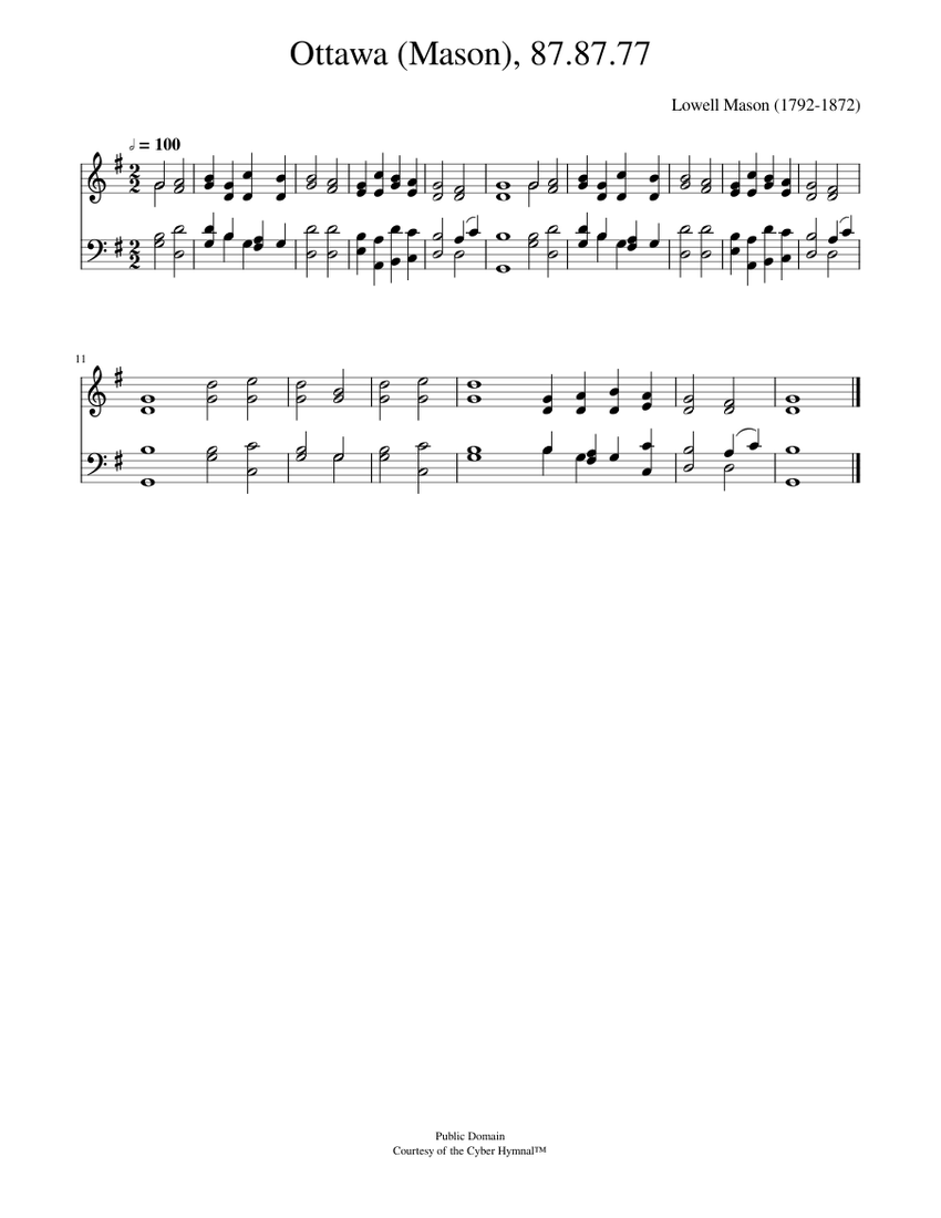 Master, speak! thy servant heareth - Lowell Mason Sheet Music for Piano (Piano Duo) | MuseScore.com