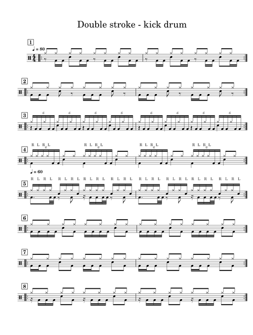 Double stroke - kick drum