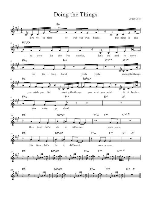 Doing The Things – Louis Cole