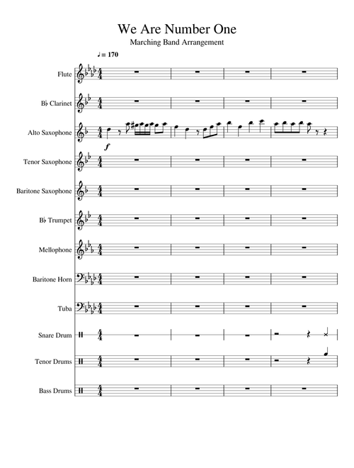 We Are Number One: Marching Band Arrangement