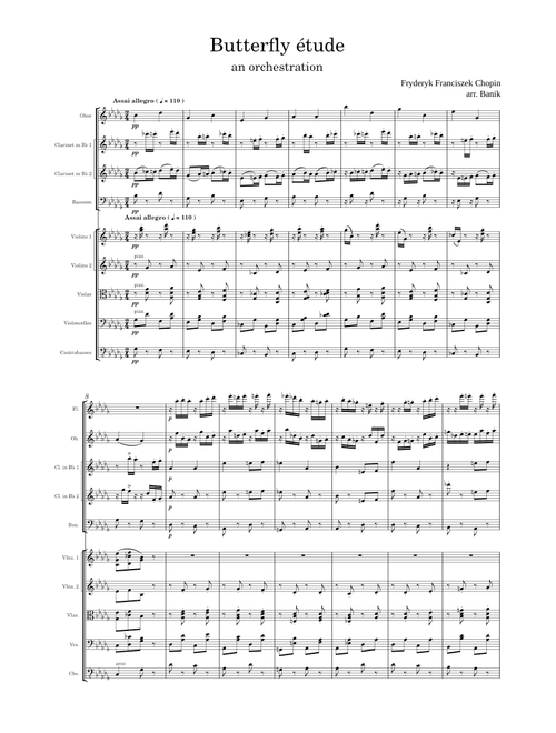 (Orchestration) Étude in G♭ Major, Op. 25 No. 9 (Butterfly) – Frédéric Chopin