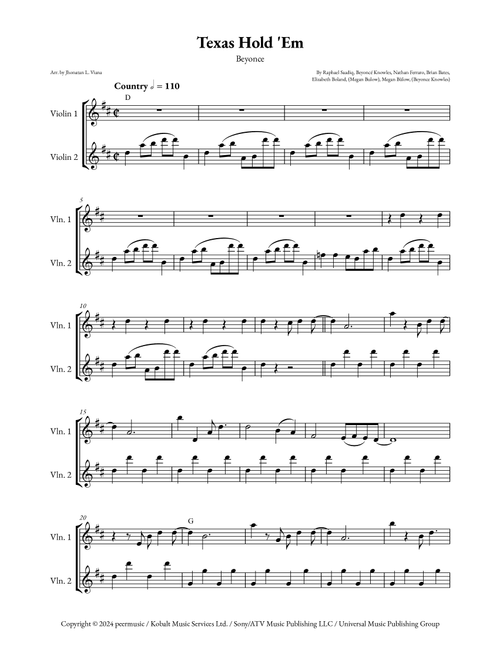Texas Hold 'em (Arr. Jhonatan Lucio Viana) - Beyoncé (Flute Duet)