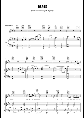 Free X Japan sheet music | Download PDF or print on MuseScore.com