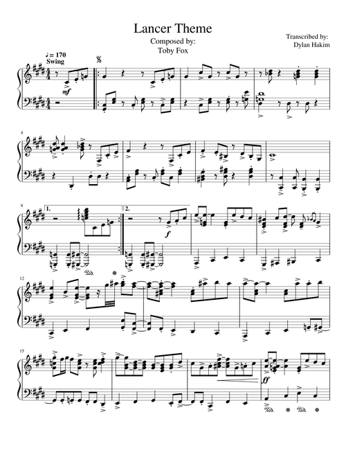 Lancer Theme - Deltarune
