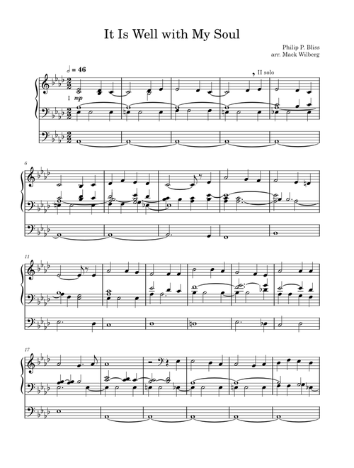 It is Well With My Soul- Organ Solo