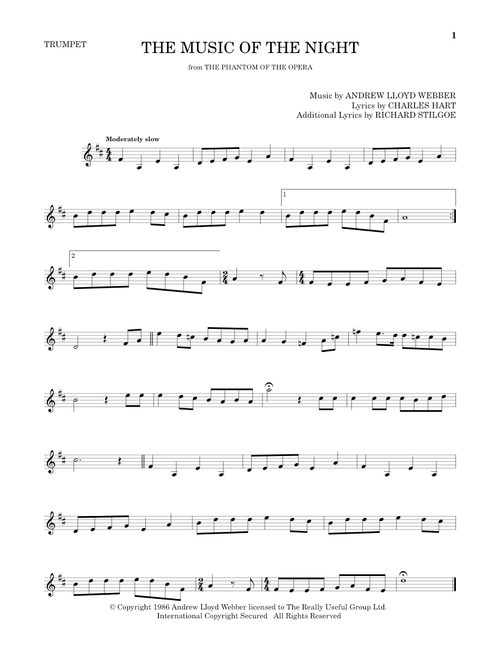The Music Of The Night (from The Phantom Of The Opera) - David Cook (Trumpet Solo)