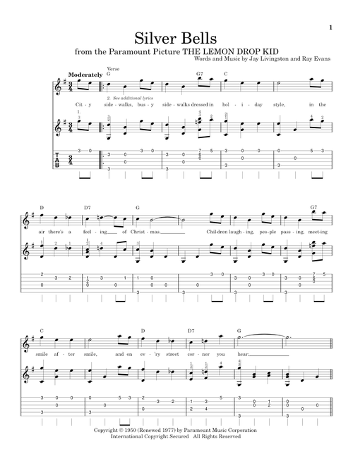 Silver Bells - Jay Livingston (Solo Guitar)