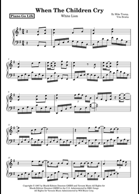 Free White Lion sheet music | Download PDF or print on MuseScore.com