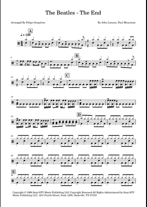 Play Official version of The end Sheet Music by The Beatles for