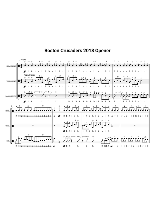 Boston Crusaders 2018 Opener