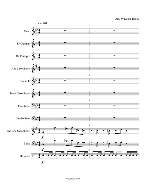 Runaway Baby x Bruno Mars band ensemble arr.Kenaz Bailey 