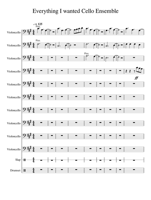 Everything_I_wanted_Cello_Ensemble