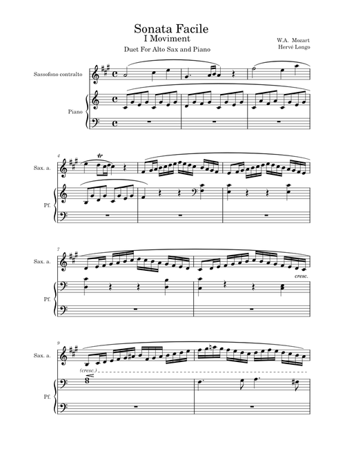 Piano Sonata No.16 in C major, K.545 – Wolfgang Amadeus Mozart Piano Sonata No.16 in C major, K.545, 1st Moviment – Wolfgang Amadeus Mozart
