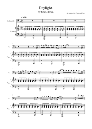 Daylight – Shinedown (Violin Solo w/ Piano Accompaniment) Sheet