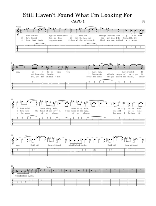 Still Haven't Found What I'm Looking For - U2