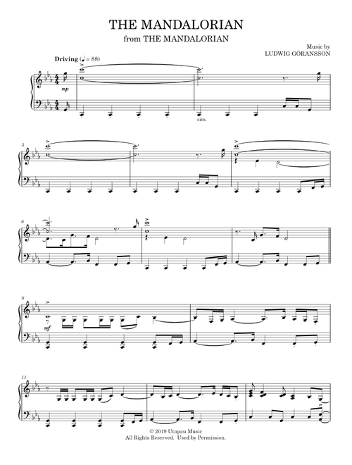 The Mandalorian - Ludwig Göransson (Piano Solo)