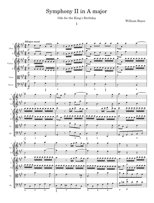 Symphony II in A major - William Boyce